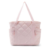 Darrahopens Fashion > Women's Fashion > Women's Handbags Womens Puffer Tote Bag Quilted Nylon Shoulder Handbag Large Capacity Laptop Work Travel Gym Carryall Bag with Zipper Pink