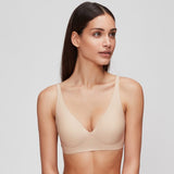 Darrahopens Fashion > Women's Fashion > Women's Intimates Light skin tone Women's Seamless Wireless Comfort Bra - Flexible Gel Support Deep V T-Shirt Bra(Size: S)