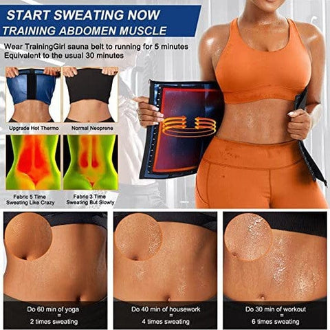 Darrahopens Fashion > Women's Fashion > Women's Intimates Silver Ion Sauna Waist Trainer for Women(Size 2XL) - 2-in-1 Zipper and Hook/Eye Sweat-Wicking Sports Girdle, Postpartum Fitness Shapewear