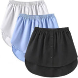 Darrahopens Fashion > Women's Fashion > Women's Intimates Three-Piece Extended Set - Women - Adjustable Layered Top - Midi Skirt - Layered Bra - Black, White and Blue (Size XL)