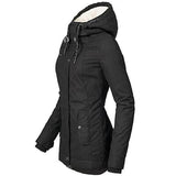 Darrahopens Fashion > Women's Fashion > Women's Jackets & Coats Waterproof Warm Winter Jacket with Hood, Thick Fleece Lined Cotton Jacket for Women - yujia Black XXXXL