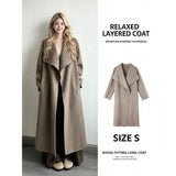 Women Oversized Lapel Wool‑Blend Coat, Nut Brown, Size S, Transitional Early‑Spring Outwear, Relaxed Silhouette Layering Piece, Versatile Office & Weekend Wardrobe Staple for Cool Mornings & Evenings In Australia - Darrahopens