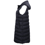 Darrahopens Fashion > Women's Fashion > Women's Jackets & Coats Women's Longline Padded Vest Hooded Jacket Puffer Puffy Quilted Zip Coat Gilet, Navy, 18