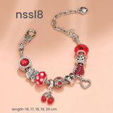 Darrahopens Fashion > Women's Fashion > Women's Jewellery 10 Styles Charm Bracelets Set: Colorful Alloy & Glass Beaded Bracelets, Adjustable Length 16-24cm(triple)