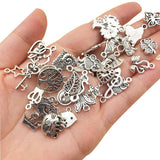 Darrahopens Fashion > Women's Fashion > Women's Jewellery 100Pcs Tibetan Silver Mixed Charms - DIY Jewelry Crafting Pendants