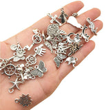 Darrahopens Fashion > Women's Fashion > Women's Jewellery 100Pcs Tibetan Silver Mixed Charms - DIY Jewelry Crafting Pendants