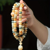 Darrahopens Fashion > Women's Fashion > Women's Jewellery 108 Bodhi Root Bracelet, 8mm Sutra-Worn Multi-Loop Long Beads, Zen Meditation Buddhist Prayer Beads
