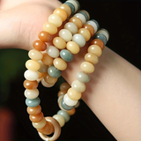 Darrahopens Fashion > Women's Fashion > Women's Jewellery 108 Bodhi Root Bracelet, 8mm Sutra-Worn Multi-Loop Long Beads, Zen Meditation Buddhist Prayer Beads