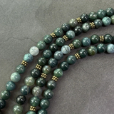 Darrahopens Fashion > Women's Fashion > Women's Jewellery 108-Piece Moss Agate Handcrafted Necklace, Natural Plant-Patterned Zen Layered Blessing Bead Strand