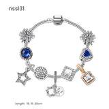 Darrahopens Fashion > Women's Fashion > Women's Jewellery 11 Styles Charm Bracelets Set,Colorful Alloy & Glass Beaded Bracelets(double)