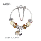 Darrahopens Fashion > Women's Fashion > Women's Jewellery 11 Styles Charm Bracelets Set,Colorful Alloy & Glass Beaded Bracelets(double)