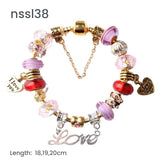 Darrahopens Fashion > Women's Fashion > Women's Jewellery 11 Styles Charm Bracelets Set,Colorful Alloy & Glass Beaded Bracelets(double)
