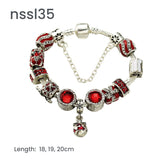 Darrahopens Fashion > Women's Fashion > Women's Jewellery 11 Styles Charm Bracelets Set,Colorful Alloy & Glass Beaded Bracelets(triple)