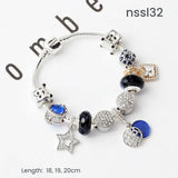 Darrahopens Fashion > Women's Fashion > Women's Jewellery 11 Styles Charm Bracelets Set,Colorful Alloy & Glass Beaded Bracelets(triple)