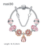 Darrahopens Fashion > Women's Fashion > Women's Jewellery 11 Styles Charm Bracelets Set,Colorful Alloy & Glass Beaded Bracelets(triple)