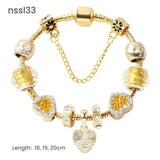 Darrahopens Fashion > Women's Fashion > Women's Jewellery 11 Styles Charm Bracelets Set,Colorful Alloy & Glass Beaded Bracelets(triple)
