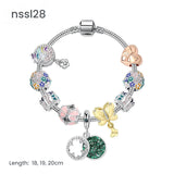 Darrahopens Fashion > Women's Fashion > Women's Jewellery 11 Styles Charm Bracelets Set,Colorful Alloy & Glass Beaded Bracelets(triple)