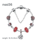 Darrahopens Fashion > Women's Fashion > Women's Jewellery 11 Styles Charm Bracelets Set,Colorful Alloy & Glass Beaded Bracelets(triple)