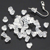 Darrahopens Fashion > Women's Fashion > Women's Jewellery 200 Rubber Earnuts Earring Nuts Findings Earring Backs Clear Plastic Dewsupplies