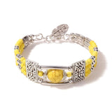 Darrahopens Fashion > Women's Fashion > Women's Jewellery 2pcs Ethnic-style Vintage Open Bracelet, Turquoise Beads with Silver Carved Accents, Bohemian Exotic Charm, a Personalized Accessory for Daily and Travel Wear.blue