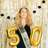 Darrahopens Fashion > Women's Fashion > Women's Jewellery 50th Birthday Gold Party Set Hairband Crown Sash Belt Ceremonial Accessory Kit