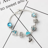 Darrahopens Fashion > Women's Fashion > Women's Jewellery Anime Character Colorful Umbrella Alloy Charm Bracelet with Rhinestones(19cm)