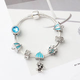 Darrahopens Fashion > Women's Fashion > Women's Jewellery Anime Character Colorful Umbrella Alloy Charm Bracelet with Rhinestones(20cm)