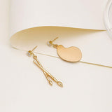 Darrahopens Fashion > Women's Fashion > Women's Jewellery Artistic Asymmetric Earrings Brush and Drawing Board Design Creative Jewelry