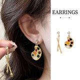Darrahopens Fashion > Women's Fashion > Women's Jewellery Artistic Asymmetric Earrings Brush and Drawing Board Design Creative Jewelry