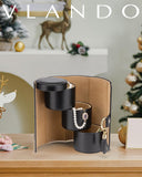 Darrahopens Fashion > Women's Fashion > Women's Jewellery Black Travel Jewelry Case: 3-Layer PU Cylinder Organizer for Necklaces, Earrings, Gifts for Travelers & Jewelry Lovers