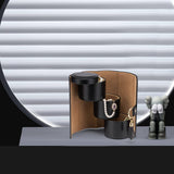 Darrahopens Fashion > Women's Fashion > Women's Jewellery Black Travel Jewelry Case: 3-Layer PU Cylinder Organizer for Necklaces, Earrings, Gifts for Travelers & Jewelry Lovers