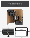 Darrahopens Fashion > Women's Fashion > Women's Jewellery Black Travel Jewelry Case: 3-Layer PU Cylinder Organizer for Necklaces, Earrings, Gifts for Travelers & Jewelry Lovers