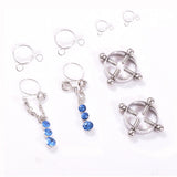 Darrahopens Fashion > Women's Fashion > Women's Jewellery Blue Water Drop Non-Pierced Nipple Ring Set Fashion Body Jewelry