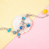 Darrahopens Fashion > Women's Fashion > Women's Jewellery Cartoon Ocean Theme Bracelet with Octopus, Jellyfish, Crab Charms & Crystal Rhinestone Beads(18cm)