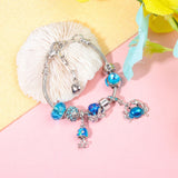 Darrahopens Fashion > Women's Fashion > Women's Jewellery Cartoon Ocean Theme Bracelet with Octopus, Jellyfish, Crab Charms & Crystal Rhinestone Beads(19cm)