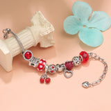 Darrahopens Fashion > Women's Fashion > Women's Jewellery Charm Bracelet with Tortoise, Heart, Clover Pendant(red,20cm)