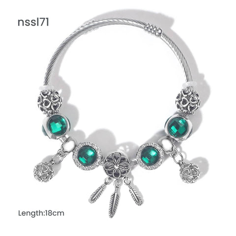 Darrahopens Fashion > Women's Fashion > Women's Jewellery Charm Bracelets Mix & Match Offer: 10 Styles in Light Luxury/Retro/Ethnic, Discount on 3(triple)