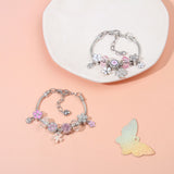 Darrahopens Fashion > Women's Fashion > Women's Jewellery Chic Camellia Bead Charm DIY Bracelet with Crystal(white flower-18cm)