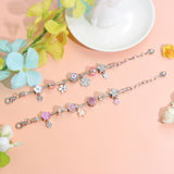 Darrahopens Fashion > Women's Fashion > Women's Jewellery Chic Camellia Bead Charm DIY Bracelet with Crystal(white flower-19cm)