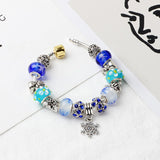 Darrahopens Fashion > Women's Fashion > Women's Jewellery Christmas Snowman & Pine Tree Bead Bracelet with Snowflake Pendant Bracelet(19cm)