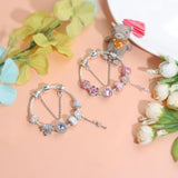 Darrahopens Fashion > Women's Fashion > Women's Jewellery Classic Rhinestone-Inlaid Glass Bead Dreamcatcher Bracelet(silver-18cm)