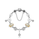 Darrahopens Fashion > Women's Fashion > Women's Jewellery Clover Pendant Bracelet: Alloy, Zircon & Resin with Bright, Sweet Style(17cm)