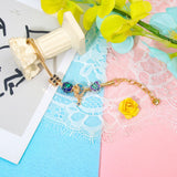 Darrahopens Fashion > Women's Fashion > Women's Jewellery Colorful Leaf Moon Star Pendant Versatile Gold Bracelet(20cm)
