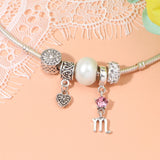 Darrahopens Fashion > Women's Fashion > Women's Jewellery Constellation Heart Crystal Charm Bracelet(silver-toned,20cm)