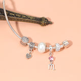 Darrahopens Fashion > Women's Fashion > Women's Jewellery Constellation Heart Crystal Charm Bracelet(silver-toned,20cm)
