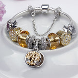 Darrahopens Fashion > Women's Fashion > Women's Jewellery Crystal Bead & Tree of Life Pendant Bracelet with Rhinestones(18cm)