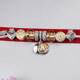 Darrahopens Fashion > Women's Fashion > Women's Jewellery Crystal Bead & Tree of Life Pendant Bracelet with Rhinestones(18cm)