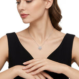 Darrahopens Fashion > Women's Fashion > Women's Jewellery Elegant Four-Leaf Clover Moissanite Pendant Necklace in Sterling Silver – Dazzling 37-Stone Sparkle with Adjustable Chain, Perfect for Everyday Chic and Formal Elegance (Moissanite, Premium S925) In Australia - Darrahopens