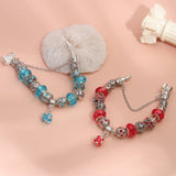Darrahopens Fashion > Women's Fashion > Women's Jewellery Ethnic Crystal Bead DIY Bracelet blue Alloy Electroplated Big Bead Bracelet(18cm)
