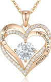Darrahopens Fashion > Women's Fashion > Women's Jewellery Forever Love Heart Birthstone Necklace: 925 Sterling Silver Jewelry for Mom, Wife, Friend – Ideal for Mother’s Day, Anniversaries & Birthday（white diamond,April）